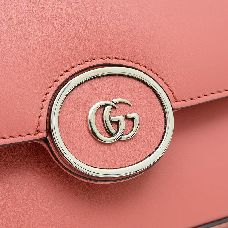 プチGG ミニ ショルダーバッグ レザー ピンク 739722 ショルダーバッグ