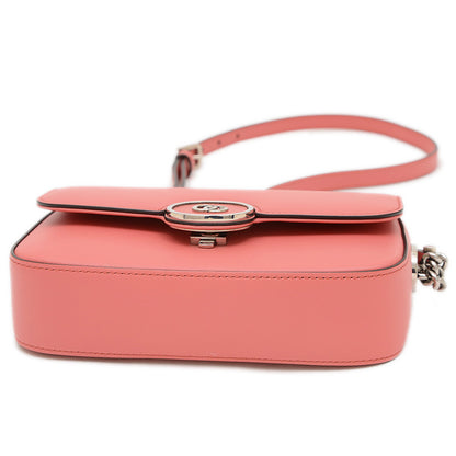 プチGG ミニ ショルダーバッグ レザー ピンク 739722 ショルダーバッグ