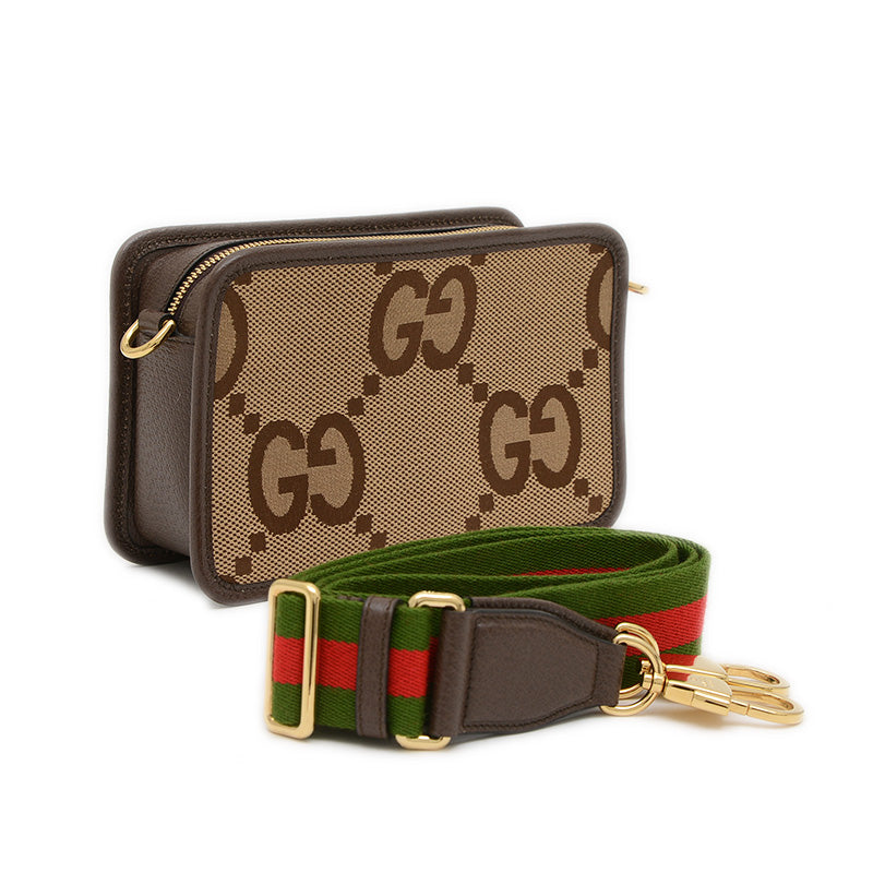 ジャンボGG ミニ ショルダーバッグ ベージュ/ブラウン 696075 ショルダーバッグ