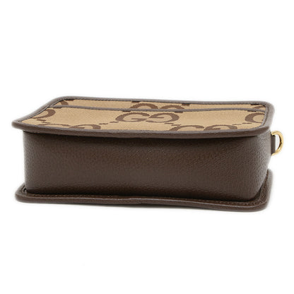 ジャンボGG ミニ ショルダーバッグ ベージュ/ブラウン 696075 ショルダーバッグ