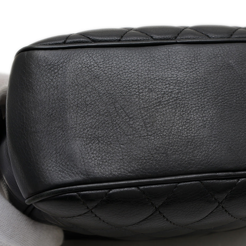 マトラッセ チェーンショルダーバッグ ブラック ラムスキン ゴールド金具 AS3221 ハンドバッグ