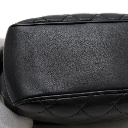 マトラッセ チェーンショルダーバッグ ブラック ラムスキン ゴールド金具 AS3221 ハンドバッグ