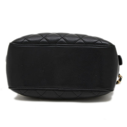 マトラッセ チェーンショルダーバッグ ブラック ラムスキン ゴールド金具 AS3221 ハンドバッグ