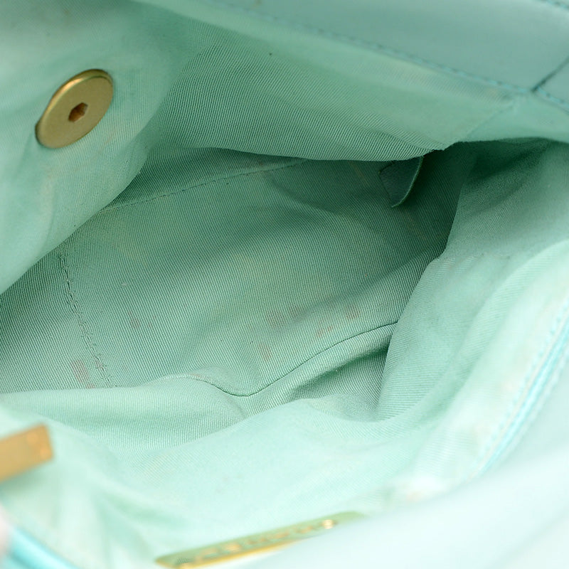 シャネル19 ディズヌフ ラムスキン チェーンショルダーバッグ ブルー AS1160 ショルダーバッグ