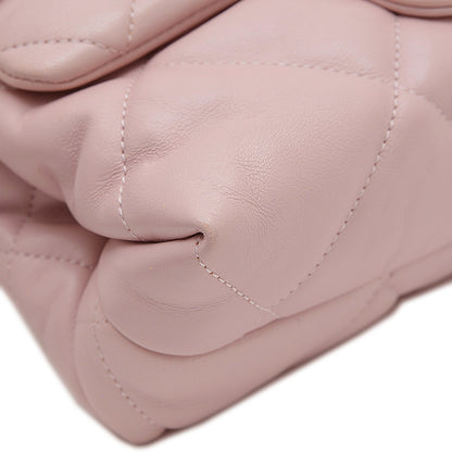 マトラッセ チェーンショルダーバッグ ピンク ラムスキン ゴールド金具 ショルダーバッグ