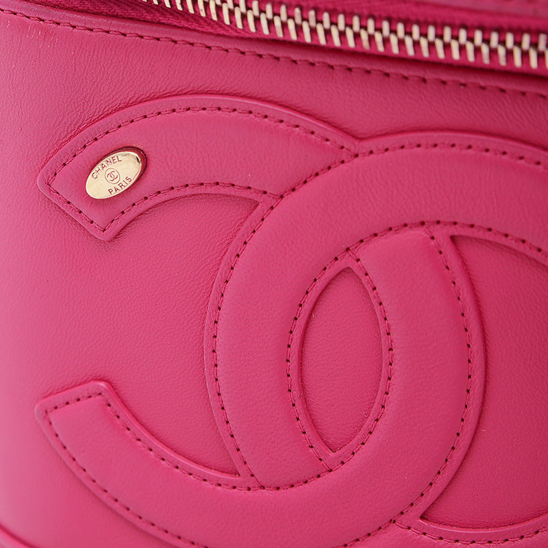 ココマーク バニティ チェーンショルダーバッグ ラムスキン ピンク AS0323 ショルダーバッグ