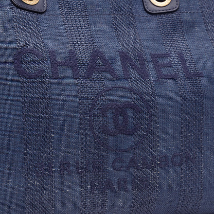 ドーヴィルGM 2Wayトートバッグ ラフィア/レザー ブルー A66941 トートバッグ