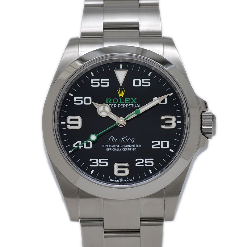 エアキング 126900 黒文字盤 SS オートマ メンズ 2020年4月 腕時計