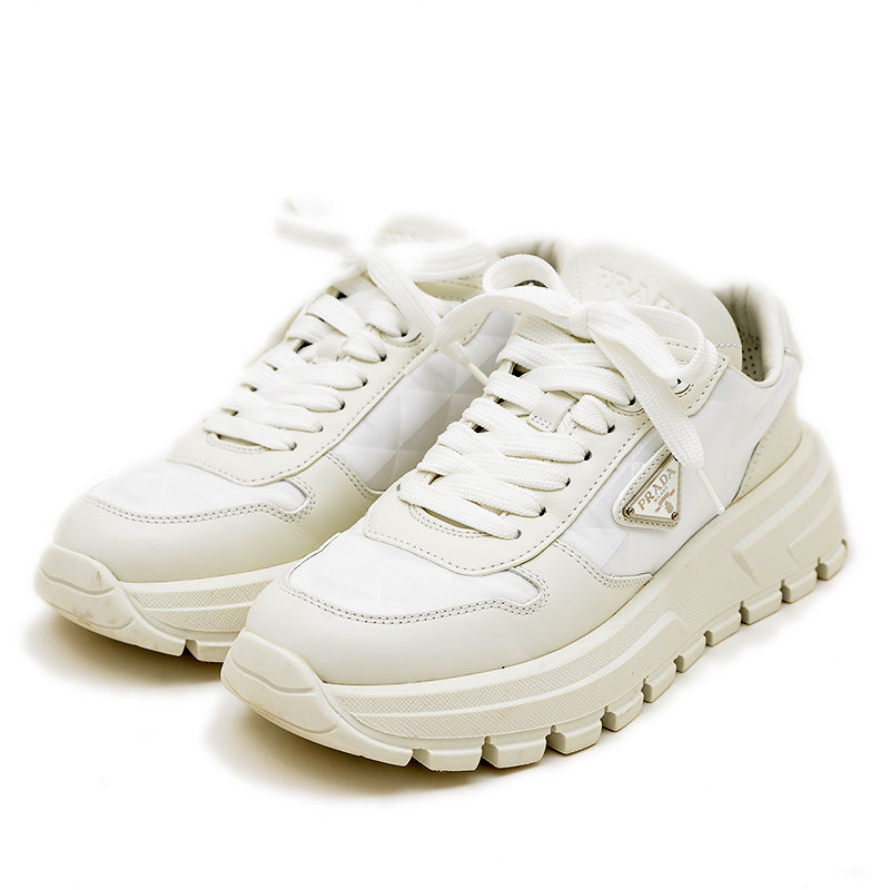 Prax 01 Re-Nylon ナイロン ホワイト 1E620N レディース 36.5サイズ スニーカー