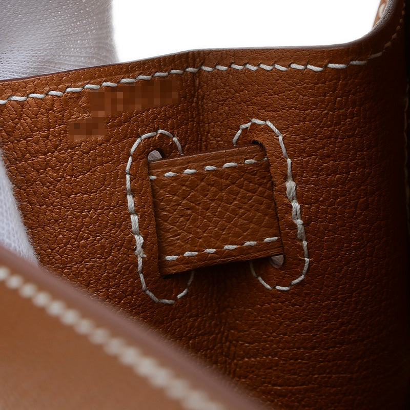 ケリー28 外縫い エプソン ゴールド ゴールド金具 K刻印 ハンドバッグ