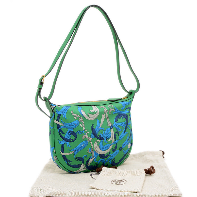 シュルソワ トゥー ゴー ショルダーバッグ シルク/スイフト グリーン/ブルー K刻印 ショルダーバッグ