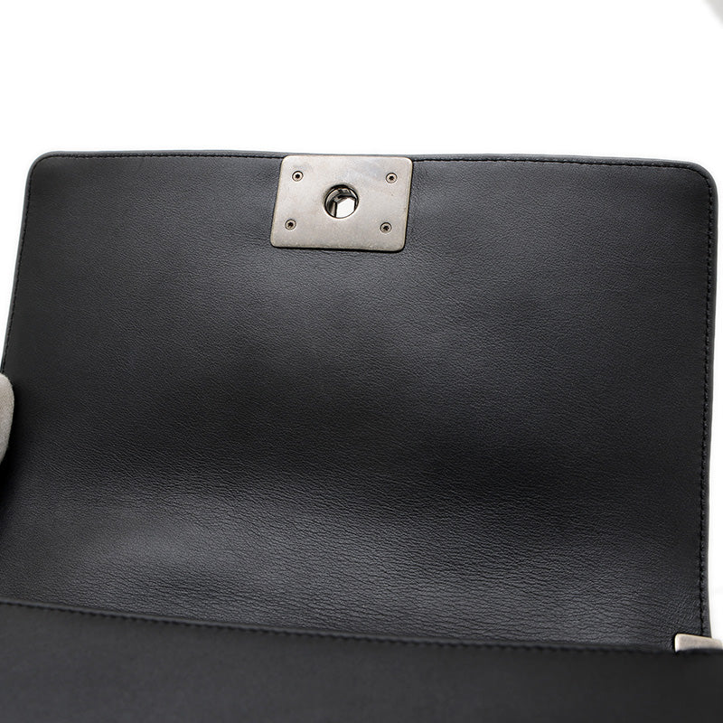 ボーイシャネル チェーンショルダー ラムスキン ブラック シルバー金具 A67086 ショルダーバッグ