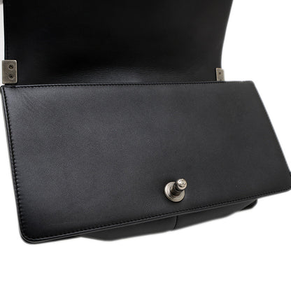 ボーイシャネル チェーンショルダー ラムスキン ブラック シルバー金具 A67086 ショルダーバッグ