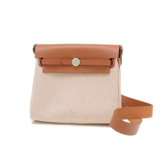 エールバッグ ミニ 20 トワル エクリュ/フォーブ シルバー金具 W刻印 ショルダーバッグ