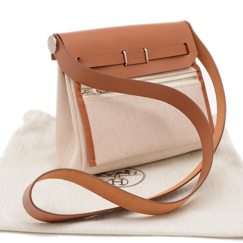 エールバッグ ミニ 20 トワル エクリュ/フォーブ シルバー金具 W刻印 ショルダーバッグ