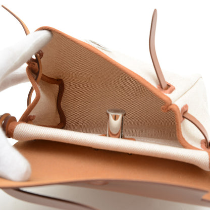 エールバッグ ミニ 20 トワル エクリュ/フォーブ シルバー金具 W刻印 ショルダーバッグ