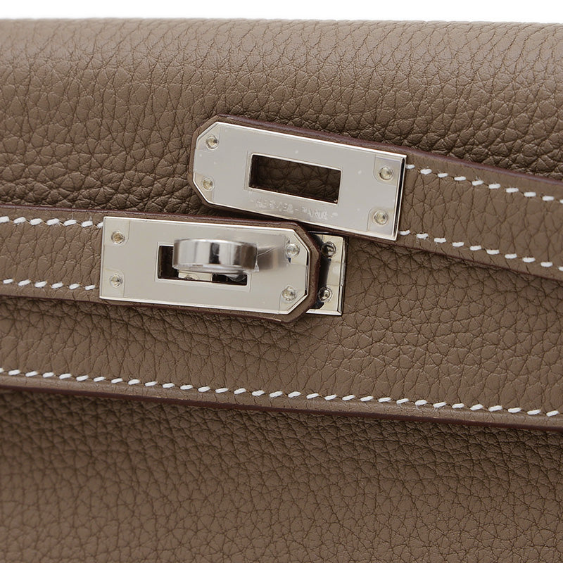 ケリー25 内縫い トゴ エトゥープ シルバー金具 W刻印 ハンドバッグ