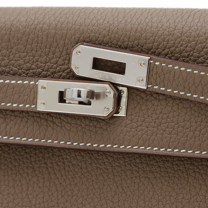 ケリー25 内縫い トゴ エトゥープ シルバー金具 W刻印 ハンドバッグ