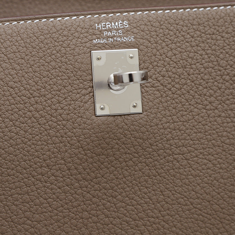 ケリー25 内縫い トゴ エトゥープ シルバー金具 W刻印 ハンドバッグ