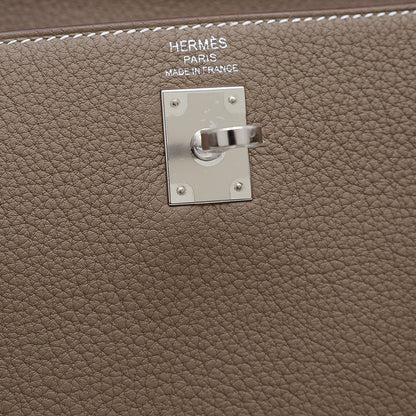 ケリー25 内縫い トゴ エトゥープ シルバー金具 W刻印 ハンドバッグ