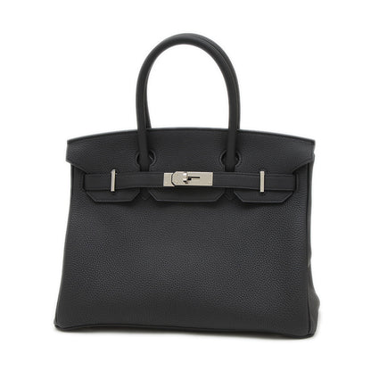 バーキン30 トゴ ブラック シルバー金具 Z刻印 ハンドバッグ