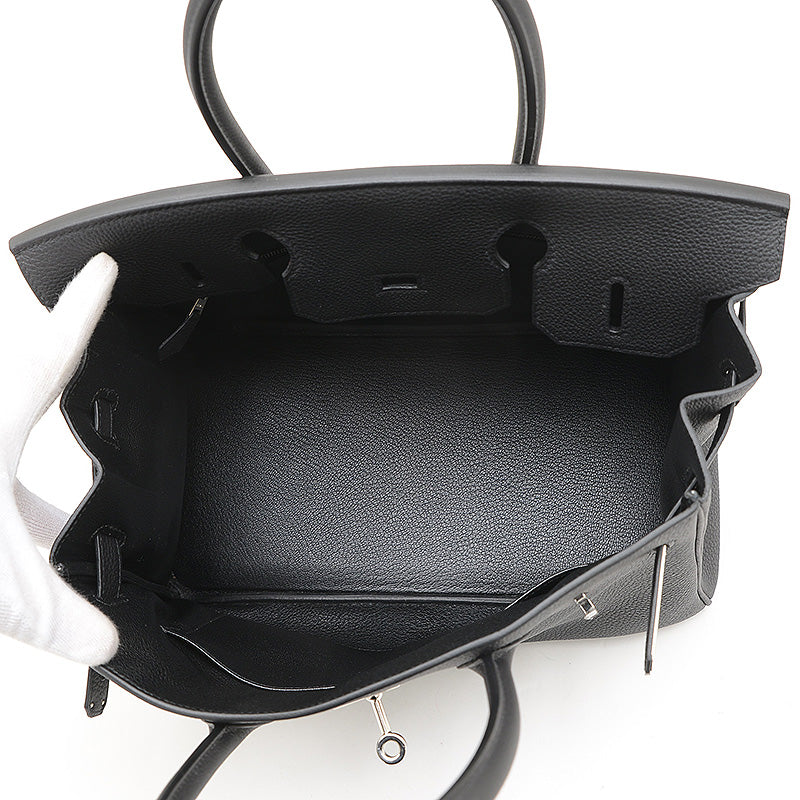 バーキン30 トゴ ブラック シルバー金具 Z刻印 ハンドバッグ