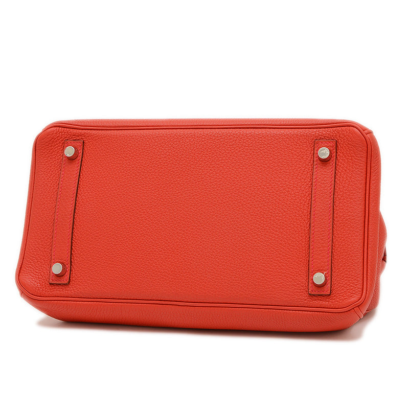 バーキン30 トゴ ヴァーミリオンレッド シルバー金具 X刻印 ハンドバッグ