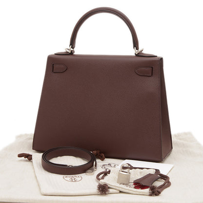 ケリー28 パーソナル エプソン ルージュセリエ/ローズメキシコ K刻印 ハンドバッグ