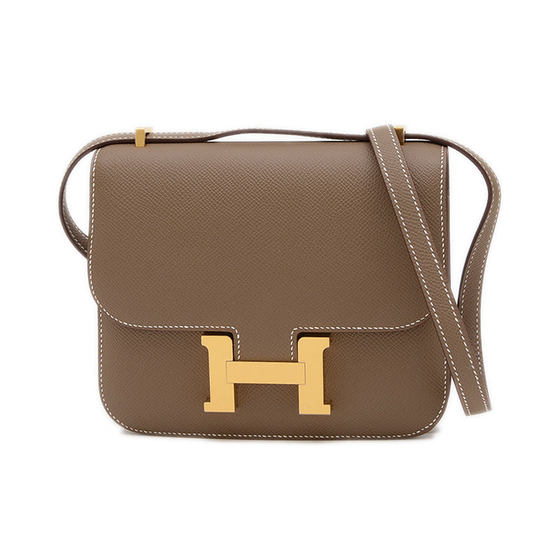 コンスタンス ミニ 18 ミロワール エプソン エトゥープ ゴールド金具 K刻印 ショルダーバッグ