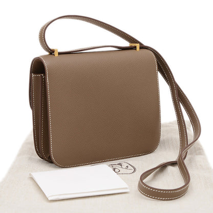 コンスタンス ミニ 18 ミロワール エプソン エトゥープ ゴールド金具 K刻印 ショルダーバッグ