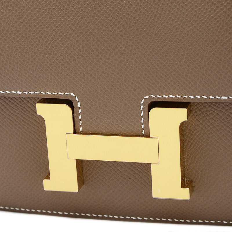 コンスタンス ミニ 18 ミロワール エプソン エトゥープ ゴールド金具 K刻印 ショルダーバッグ