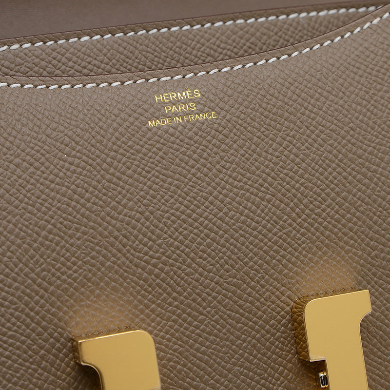 コンスタンス ミニ 18 ミロワール エプソン エトゥープ ゴールド金具 K刻印 ショルダーバッグ