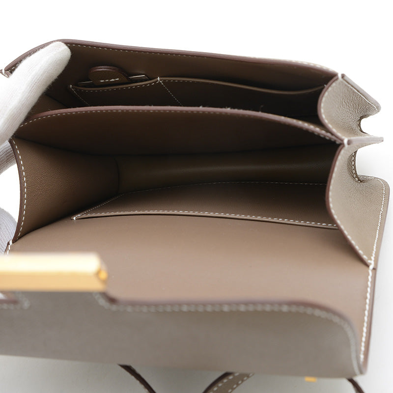 コンスタンス ミニ 18 ミロワール エプソン エトゥープ ゴールド金具 K刻印 ショルダーバッグ