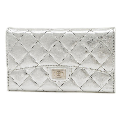 2.55 3つ折り長財布 レザー シルバー シルバー金具 A35298 長財布