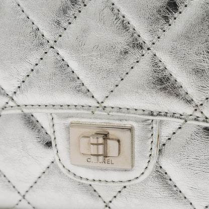 2.55 3つ折り長財布 レザー シルバー シルバー金具 A35298 長財布