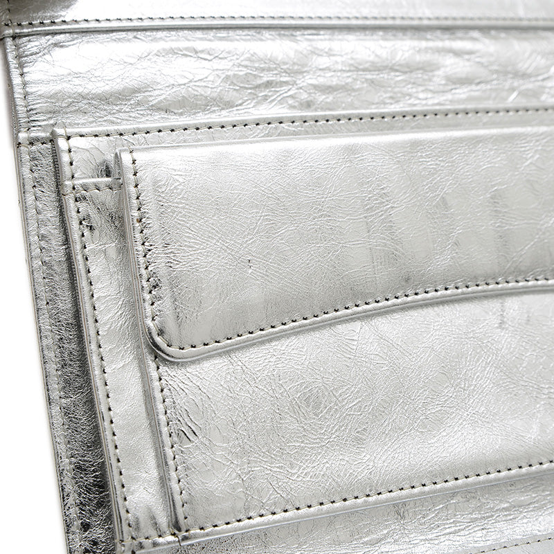 2.55 3つ折り長財布 レザー シルバー シルバー金具 A35298 長財布