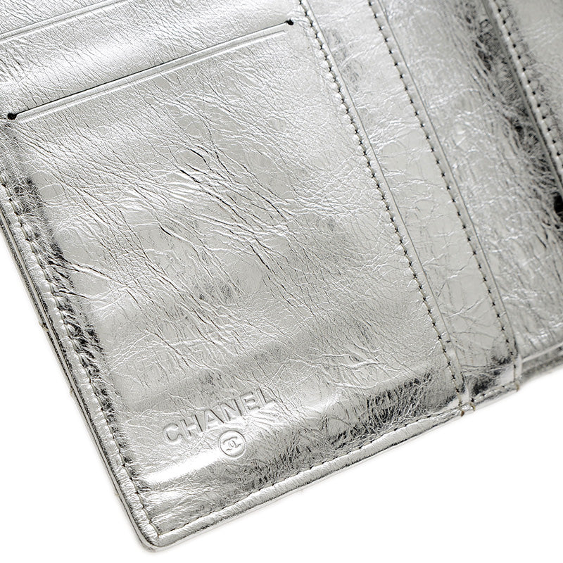 2.55 3つ折り長財布 レザー シルバー シルバー金具 A35298 長財布