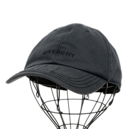 キャップ ロゴ コットン ブラック ユニセックス キャップ