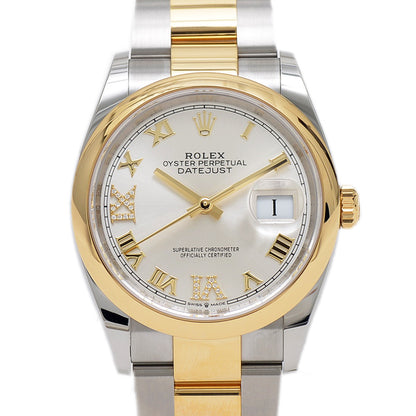 デイトジャスト36 K18YG/SS コンビ 126203 69ダイヤ メンズ 腕時計