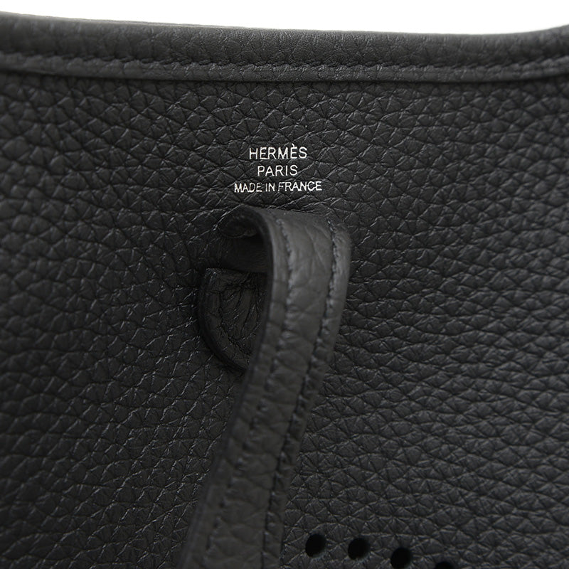 エブリンTPM トリヨン ブラック シルバー金具 K刻印 ロングストラップ ショルダーバッグ