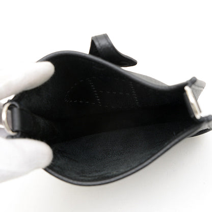 エブリンTPM トリヨン ブラック シルバー金具 K刻印 ロングストラップ ショルダーバッグ