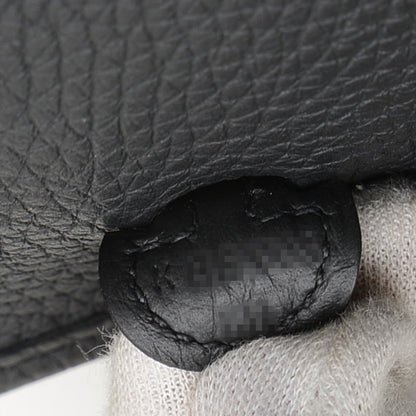 エブリンTPM トリヨン ブラック シルバー金具 K刻印 ロングストラップ ショルダーバッグ