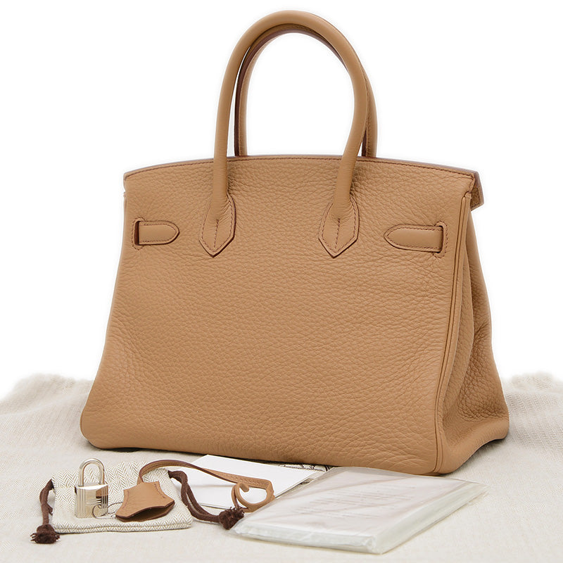 バーキン30 トゴ タバックキャメル シルバー金具 □M刻印 ハンドバッグ