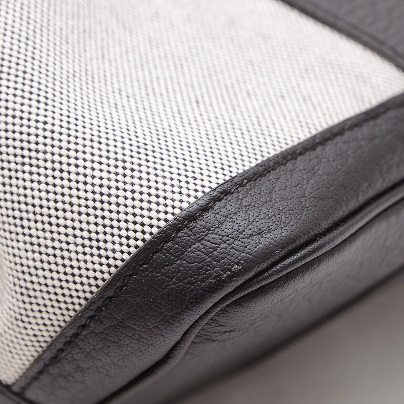 ガーデンパーティTPM 30 ハンドバッグ トワル/レザー グレー/ブラック □Q刻印 トートバッグ