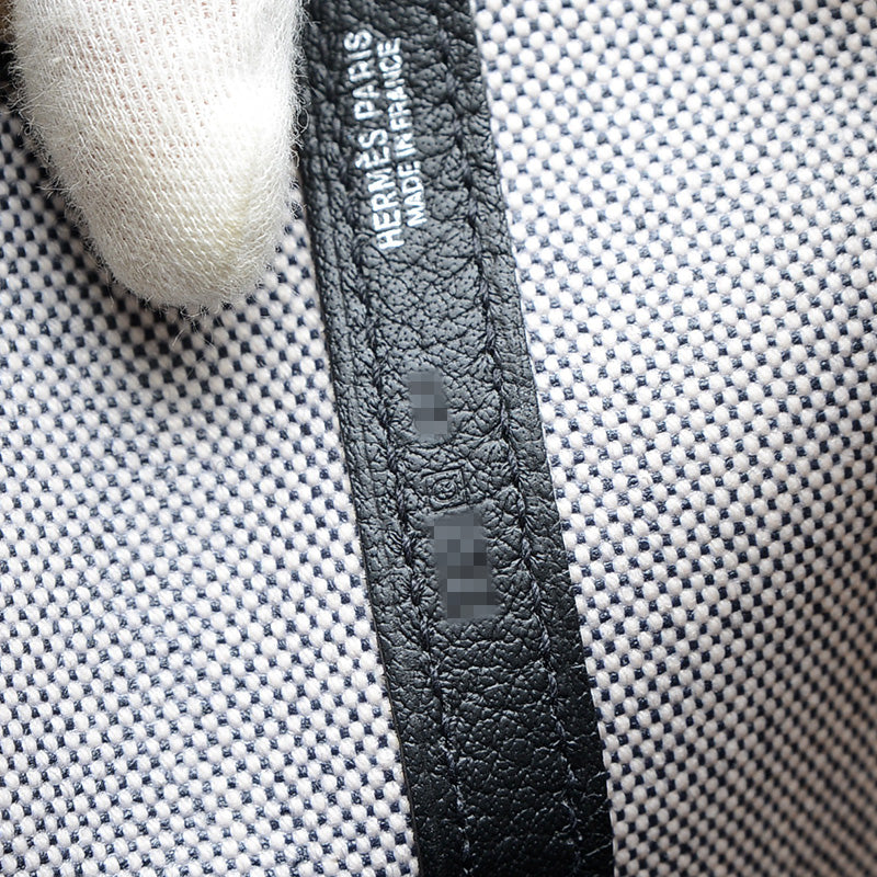 ガーデンパーティTPM 30 ハンドバッグ トワル/レザー グレー/ブラック □Q刻印 トートバッグ