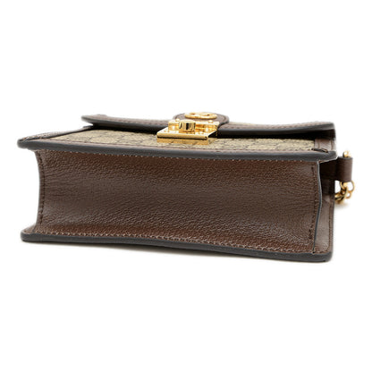 GGスプリーム オフィディア 2Wayチェーンバッグ ベージュ/ブラウン 696180 ショルダーバッグ