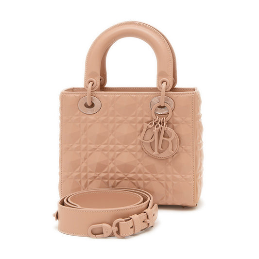 レディディオール カナージュ ミディアム 2WAYバッグ ベージュピンク ハンドバッグ