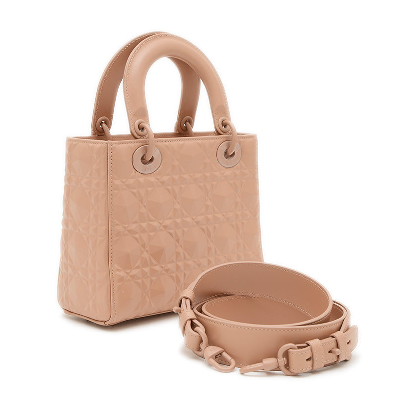 レディディオール カナージュ ミディアム 2WAYバッグ ベージュピンク ハンドバッグ