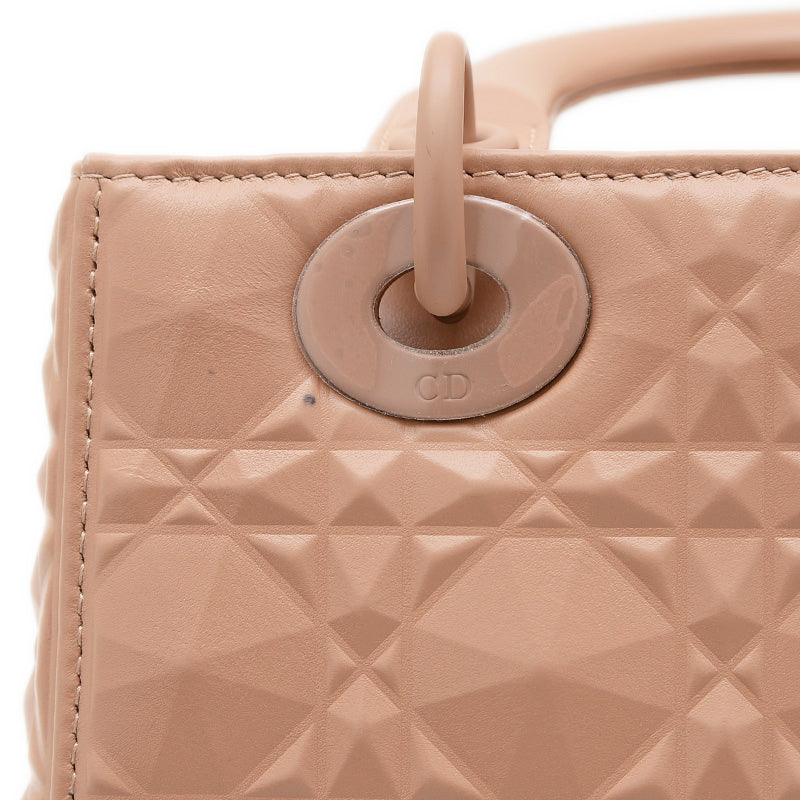 レディディオール カナージュ ミディアム 2WAYバッグ ベージュピンク ハンドバッグ