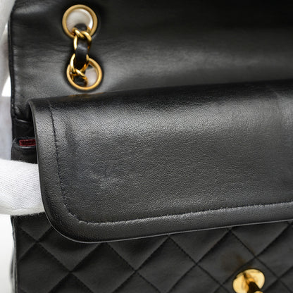 マトラッセ チェーンショルダーバッグ ラムスキン ブラック ゴールド金具 A01112 ショルダーバッグ